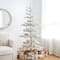 6ft. Pre-Lit Deluxe Flocked Pine Artificial Christmas Tree, Warm White LED Lights